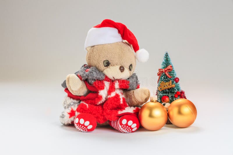 Teddy Bear Wish You Merry Christmas Stock Photo - Image of bear, fuzzy ...