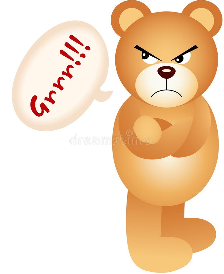 Download Teddybär verärgert vektor abbildung. Illustration von geschäft - 47100798