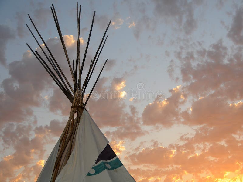 Tee Pee Shelter During Sunset