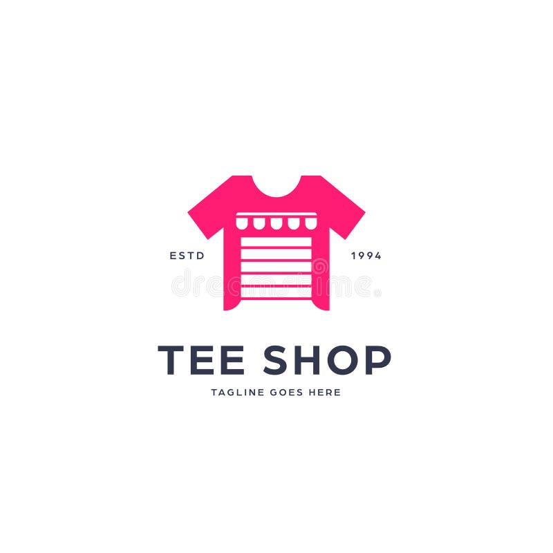 Tee Tshirt Shop Store Logo Symbol with Simple Pictogram Icon Template ...