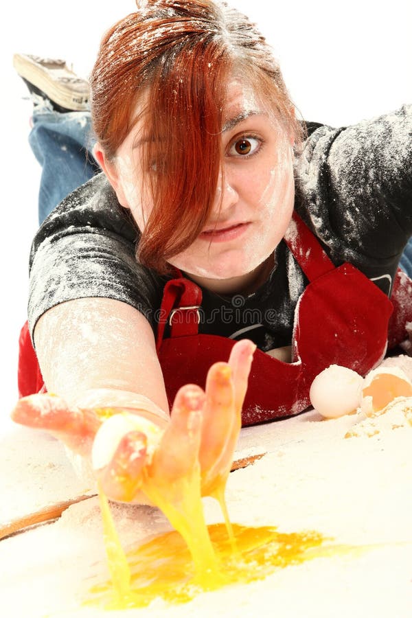 Teen Baking Cookies