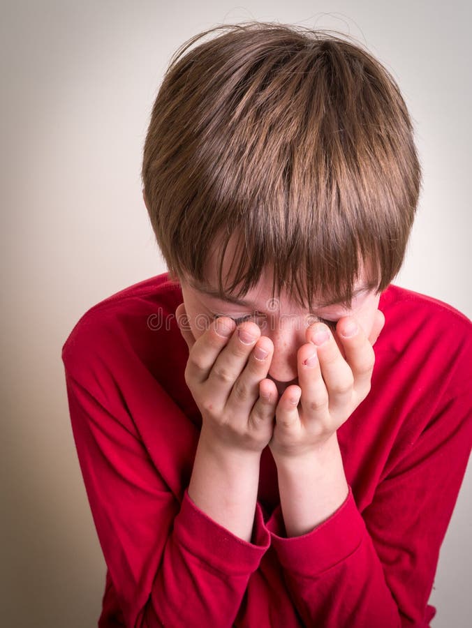 Teen Boy Crying Stock Photo Imag