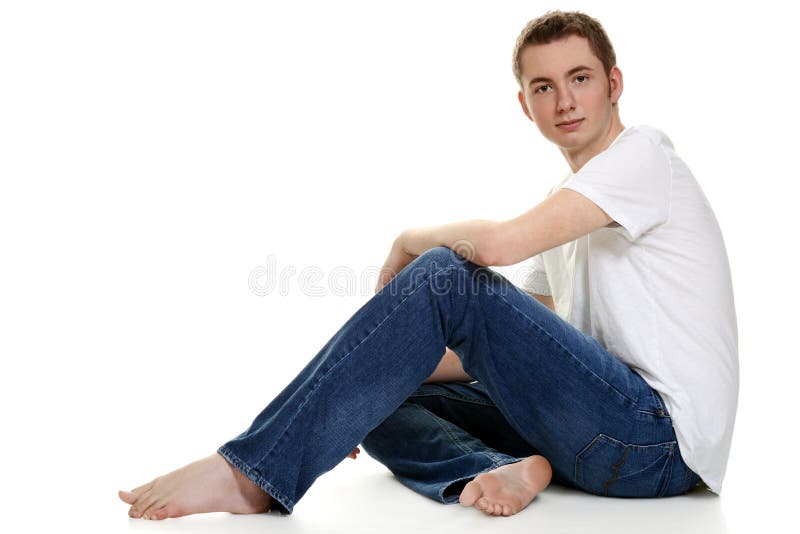 Cute teen boy feet