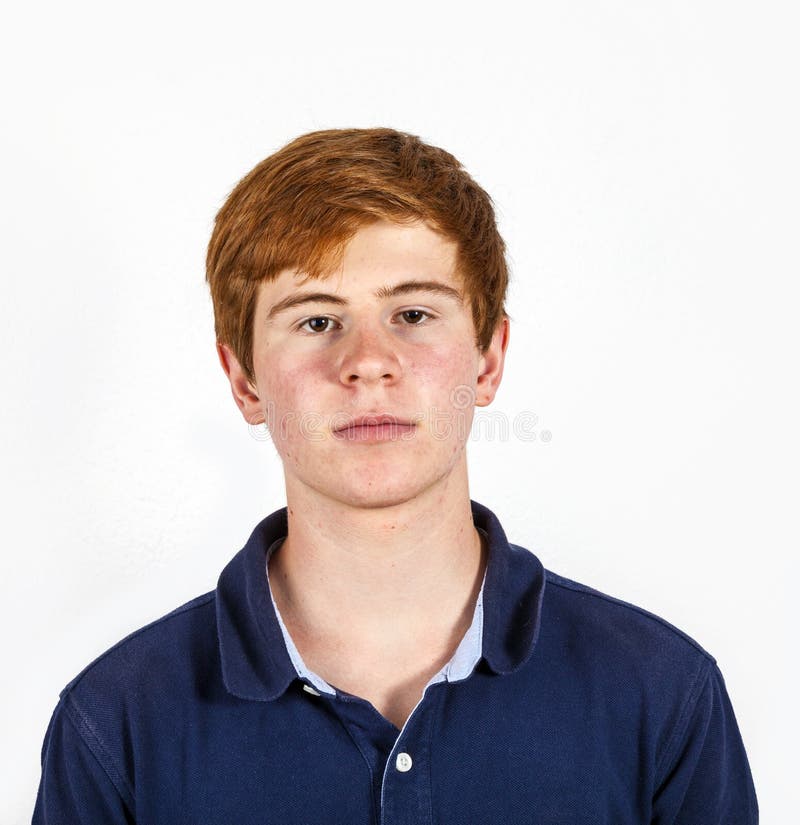 Teen boy with red hair