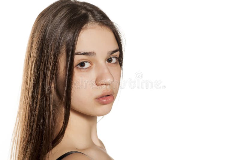 Teen Brunette Teen brunette girl stock image. Image of pretty, studio - 138003433