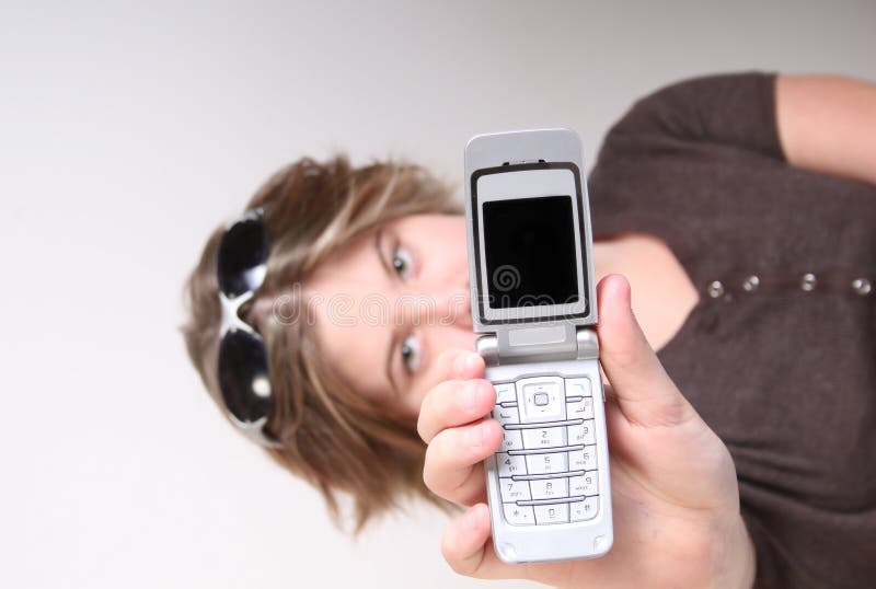 Teen and a cell phone