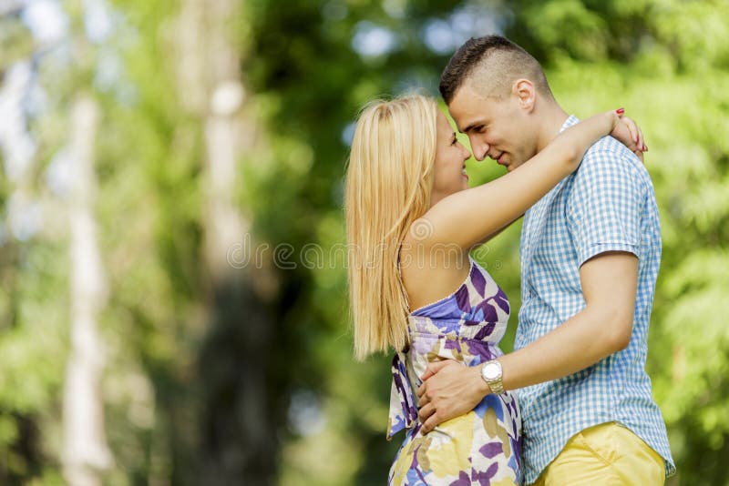 Teen Couple In The Park Stock Image Image Of Beautiful 32936257