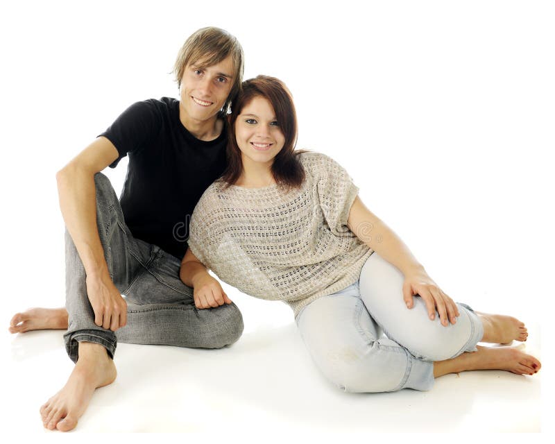 Teen Couple Portrait stock photo
