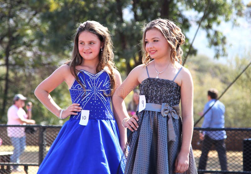 THABAZIMBI, SOUTH AFRICA - JUNE 28: Two Junior Teen Girl Beauty Pageant at ...