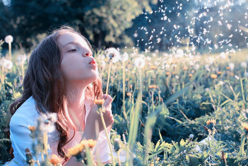 Blowing flower petals girl outdoors nature flowers autumn