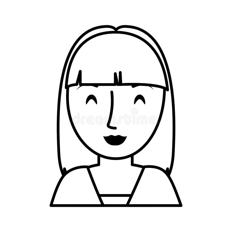 Teen girl character avatar stock vector. Illustration of cheerful ...