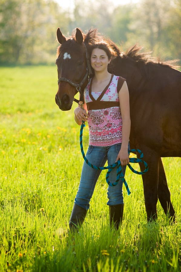 Teen Girl And Her Horse Royalty Free Stock Image - Image -7111