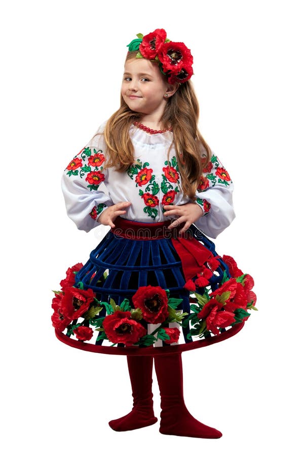 Young Pretty Girl in a Ukrainian National Costume Stock Image - Image ...