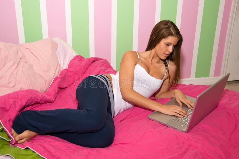 Teen Girl on Laptop