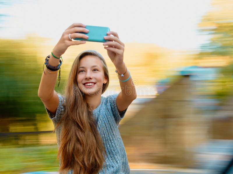 Teen girl selfie