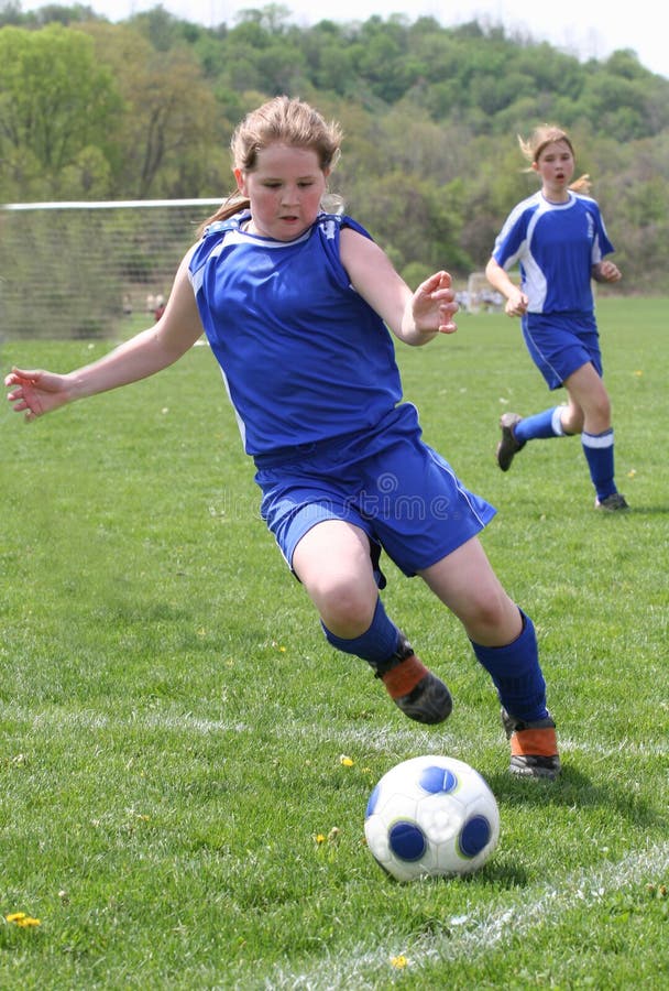 Teen Girl Soccer Player In Action 2
