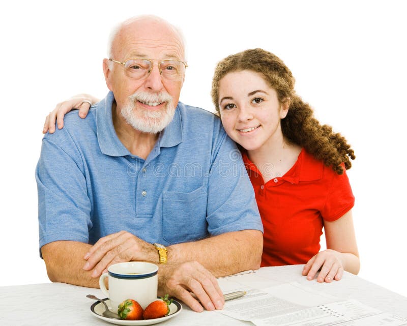 Teen Grandpa Stock Image Image Of Hair Demo