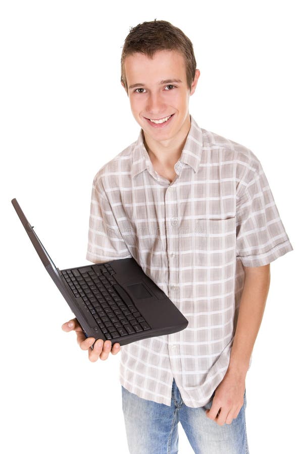 Teen with laptop