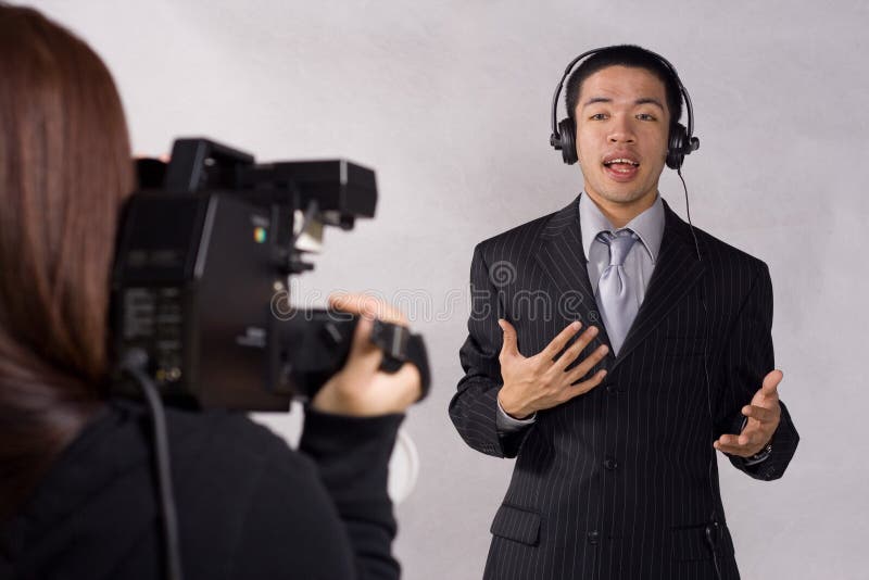 Teen reporter royalty free stock photo Teen reporter royalty free stock photo