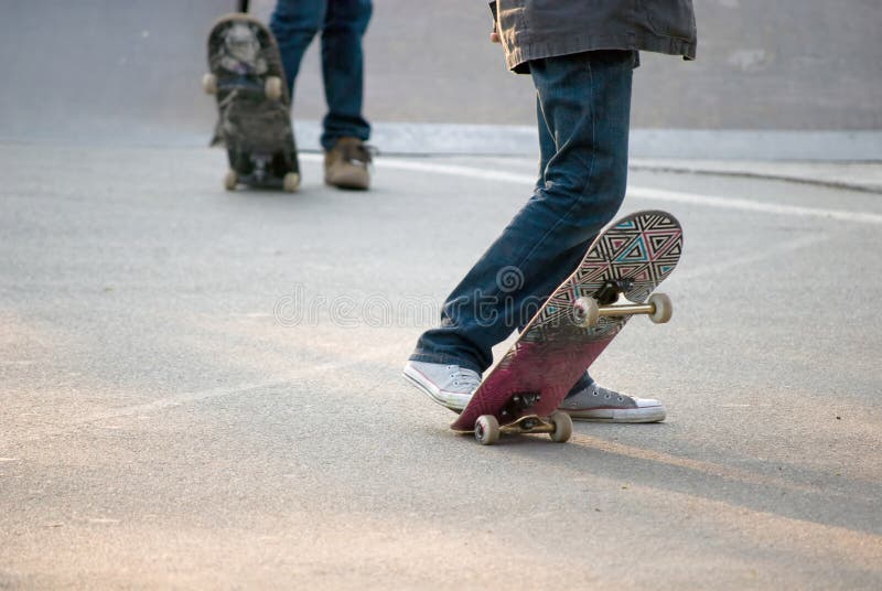 Teen skateboarders