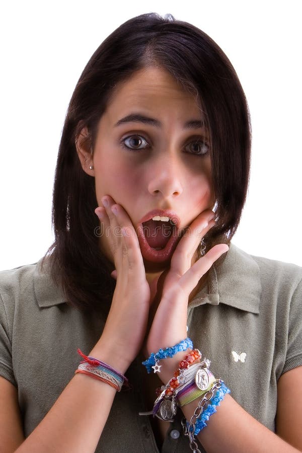 Teen puckering the mouth stock image. Image of face, glamorous 2048827