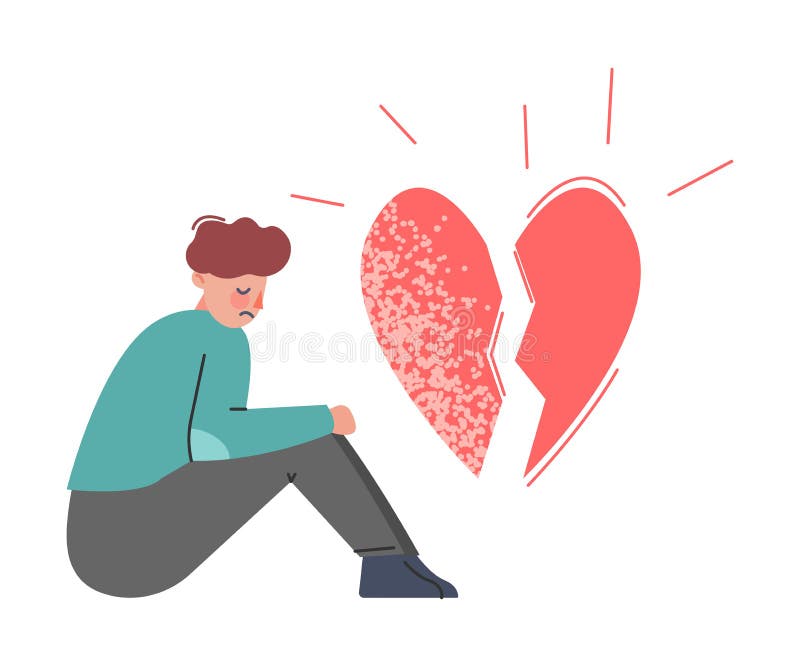 Sad Boy Broken Heart Stock Illustrations – 298 Sad Boy Broken Heart Stock  Illustrations, Vectors & Clipart - Dreamstime