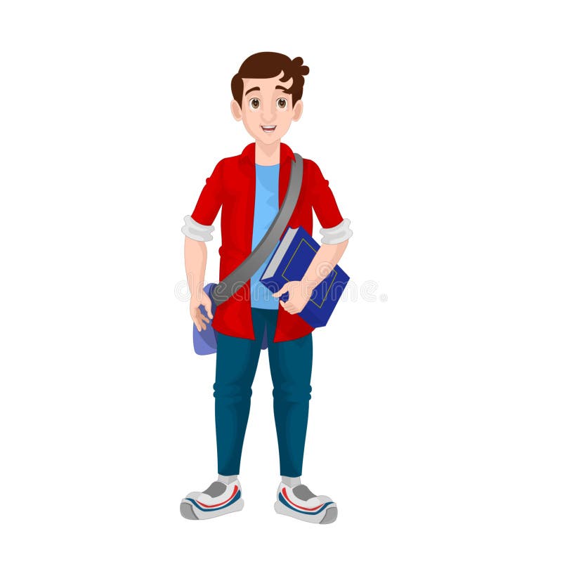 Vector Cartoon Illustration, Teenage Boy. Stock Photo - Illustration of children, little: 182166648 Vector Cartoon Illustration, Teenage Boy. Stock Photo - Illustration of children, little: 182166648