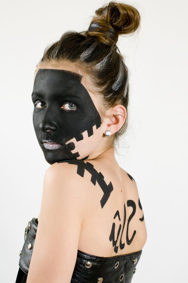White face girl stock photo. Image of makeup, whiteface - 27747986