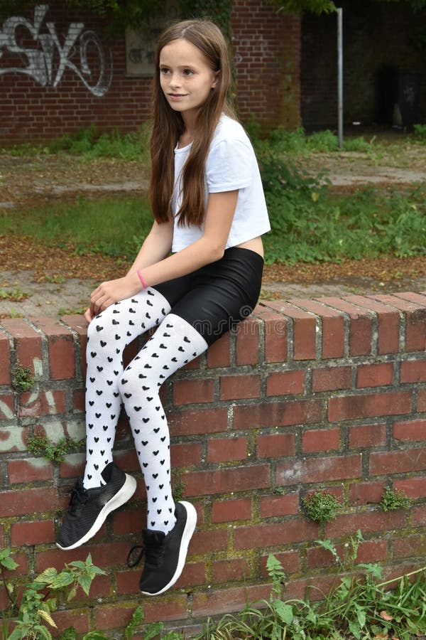 Girl with Fancy Pair of Tights Stock Image - Image of cute, beautiful ...