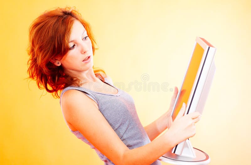 Teenage Girl with Monitor - 2