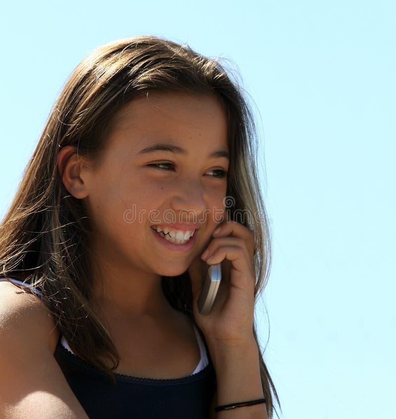 Teenage girl on the phone
