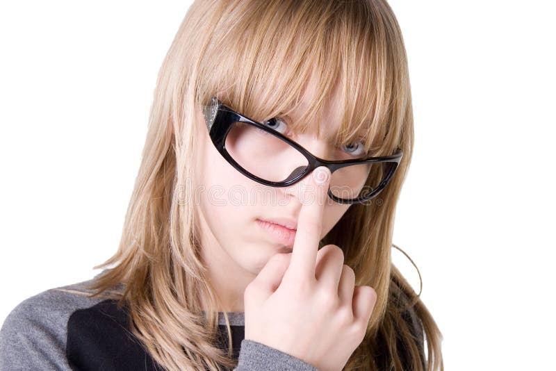 Teenage Girl Wearing Glasses Stock Images Im