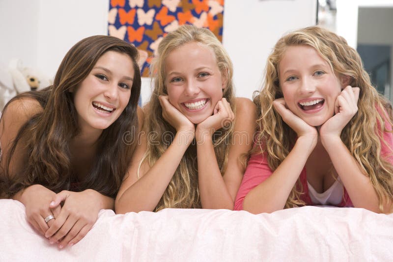 Teenage Girls Having Fun Stock Photo Image Of Happ