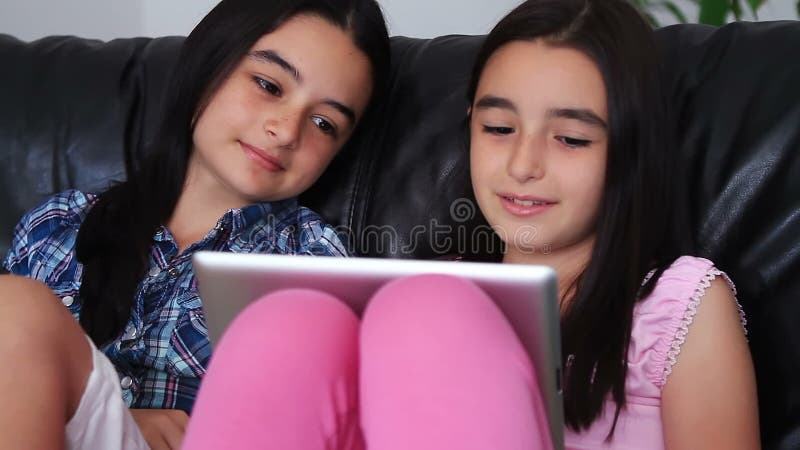 Teenage Girls Using Digital Tablet Computer Stock Video - Video of social, computer: 36795739