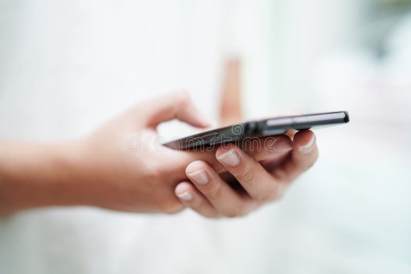 Teenage using smart phone for communication, search data internet website to learn