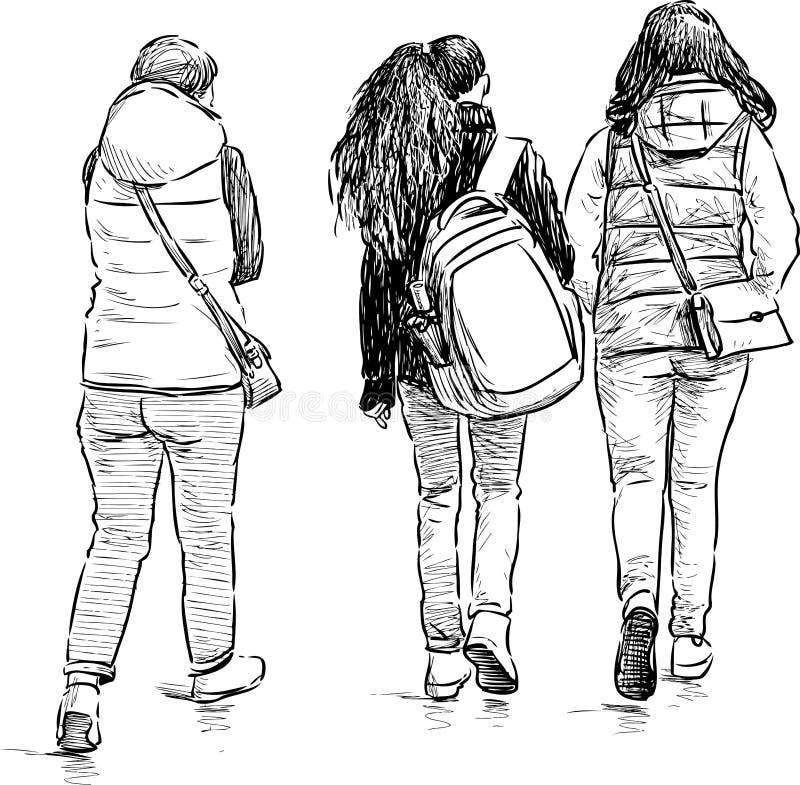 Teenager auf einem Spaziergang