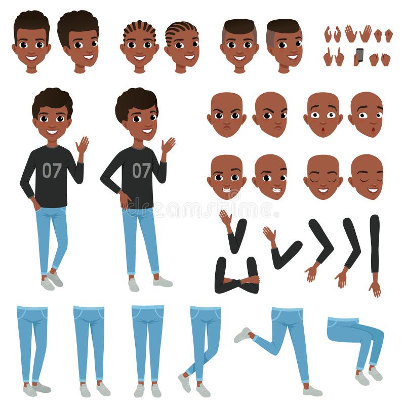 Man Constructor Body Avatar Creator Vector Cartoon Character Creation Spare  Parts Spares Animation Stock Illustration - Download Image Now - iStock