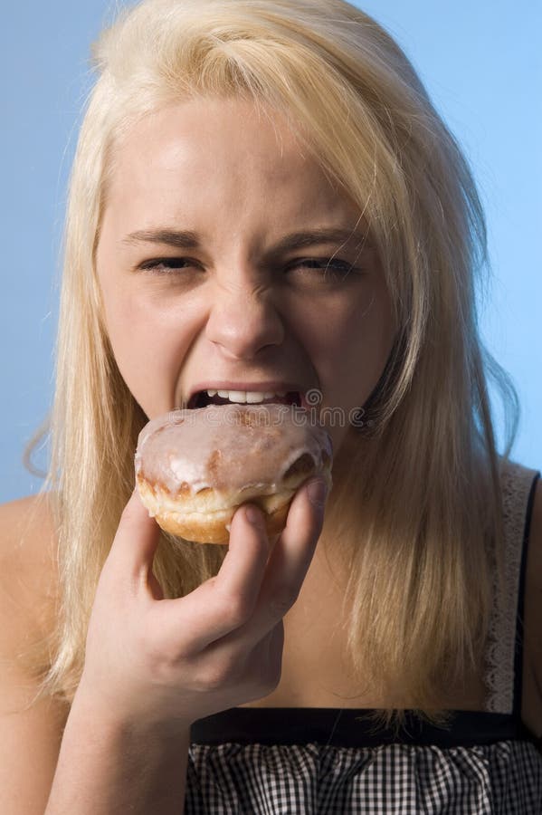 Teenager with the donut