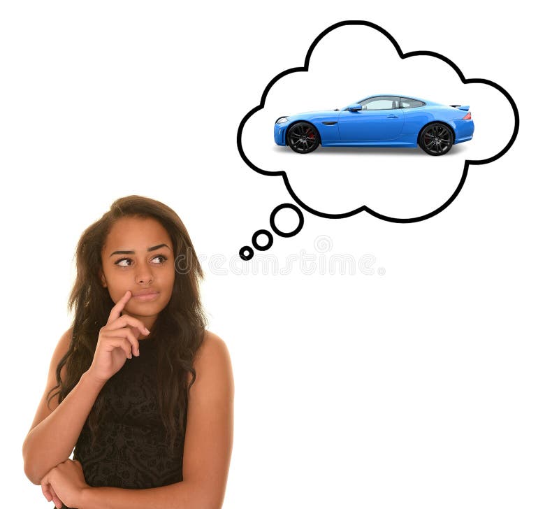 Teenager dreaming of car