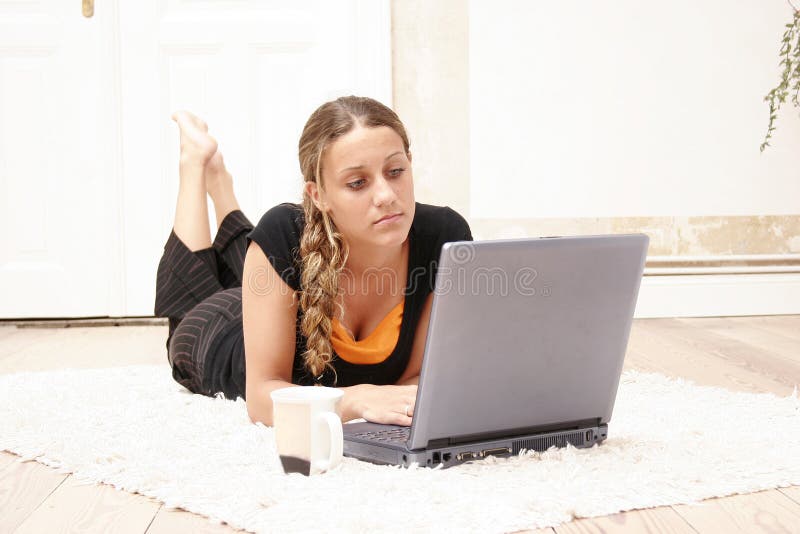 Teenager and Laptop