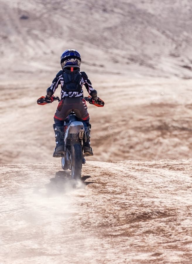 Teenager on a motorbike