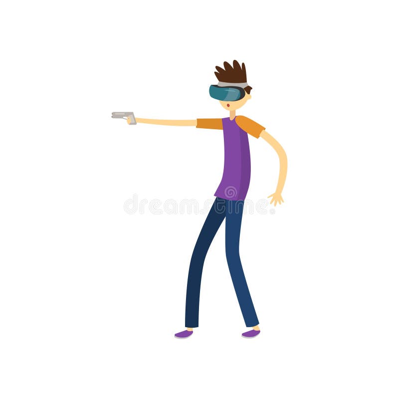 Back View of a Man Playing Online Games Stock Vector - Illustration of teenager, tournament: 275102644