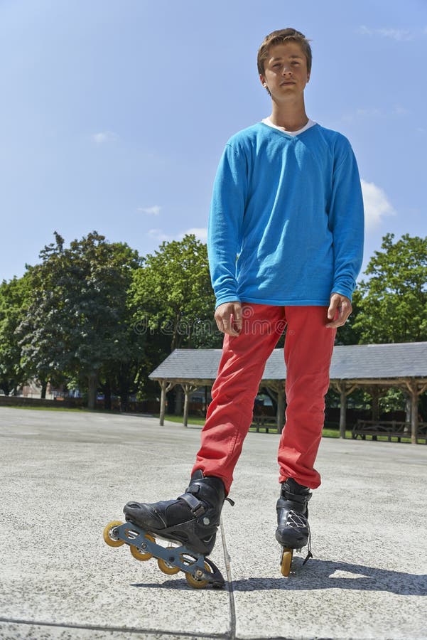 Teenager rollerblading stock photos Teenager rollerblading stock photos