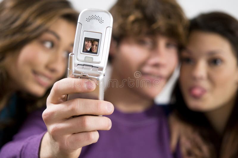 Teenagers having fun together