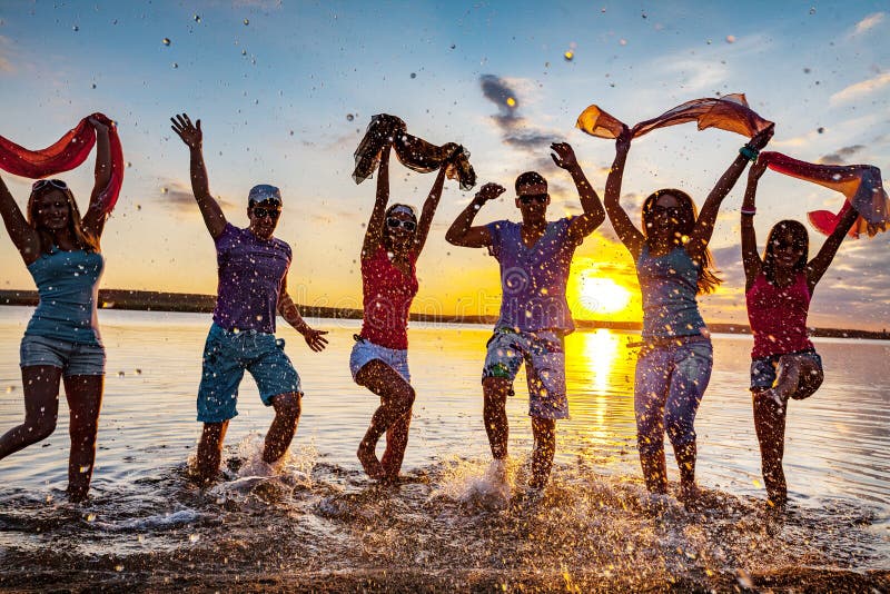 Teens beach party stock photo. Image of group, summer - 161135446 Teens beach party stock photo. Image of group, summer - 161135446