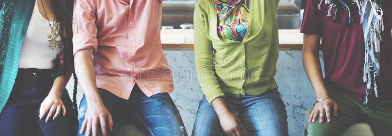 Teens Students University Friends Friendship Concept stock image