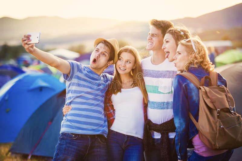 Teens at summer festival