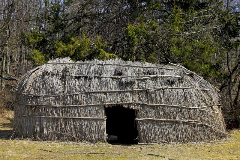 Teepee in forest royalty free stock photos