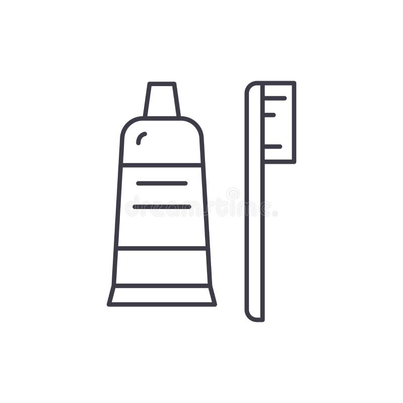 Teeth Cleaning Line Icon Concept. Teeth Cleaning Vector Linear