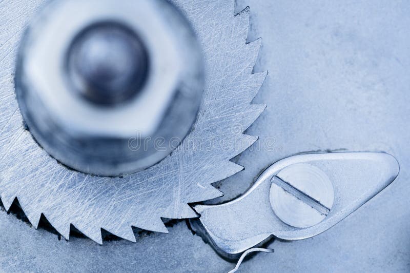 Teeth and pawl stock photo. Image of material, closeup 40085134